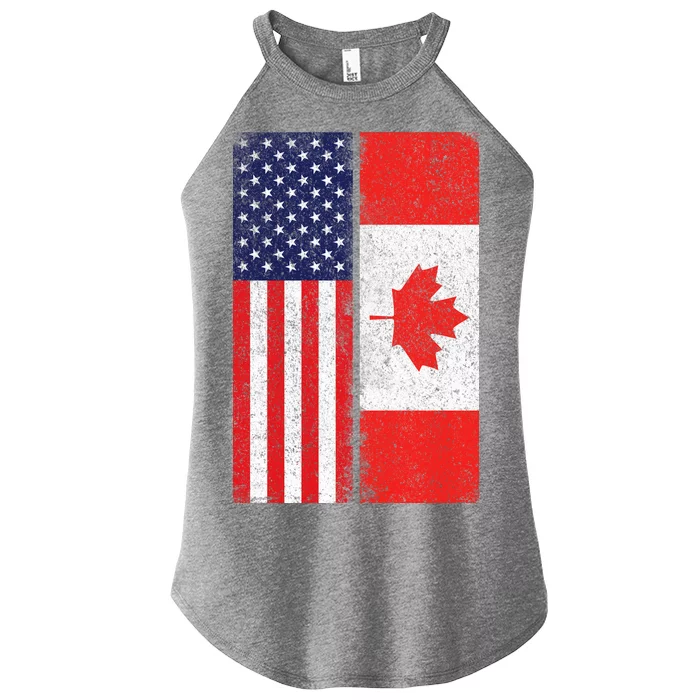 Vintage USA Canadian Flag Women’s Perfect Tri Rocker Tank