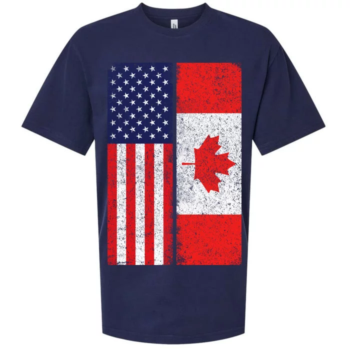 Vintage USA Canadian Flag Sueded Cloud Jersey T-Shirt