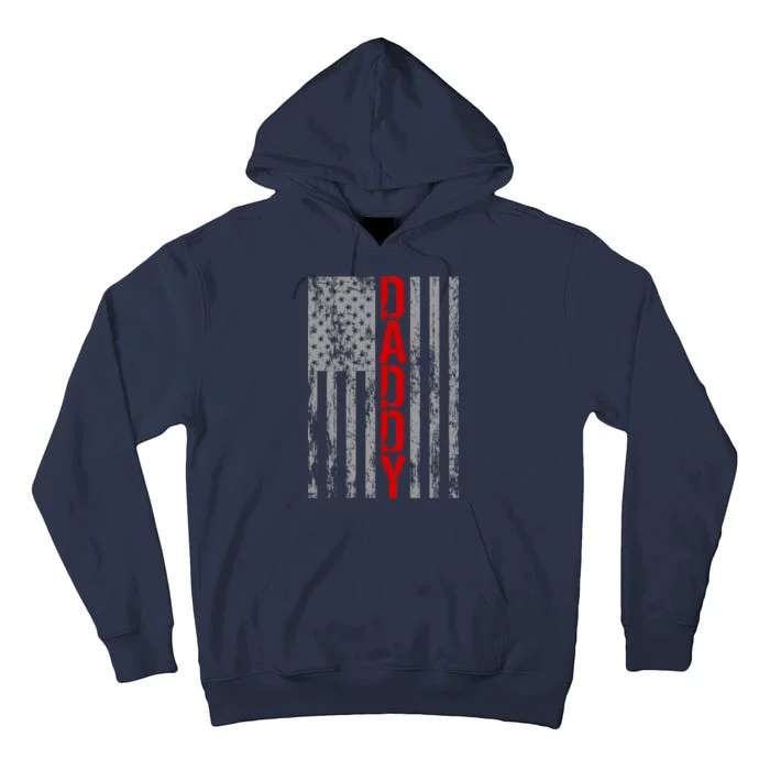 Vintage USA DADDY Retro Flag Tall Hoodie