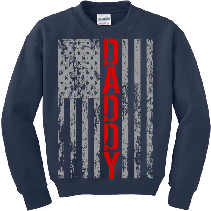 Vintage USA DADDY Retro Flag Kids Sweatshirt