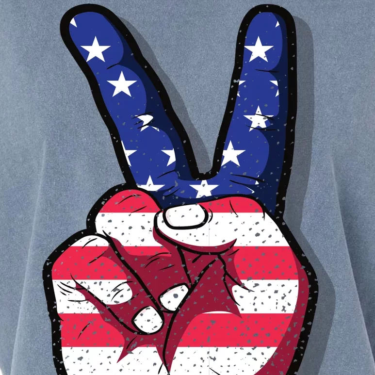 Vintage USA Peace Sign Garment-Dyed Women's Muscle Tee