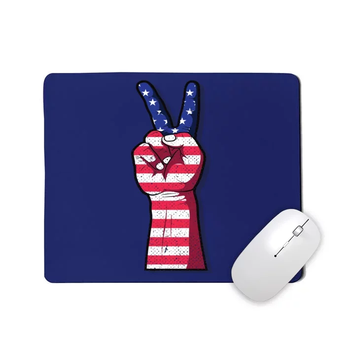 Vintage USA Peace Sign Mousepad