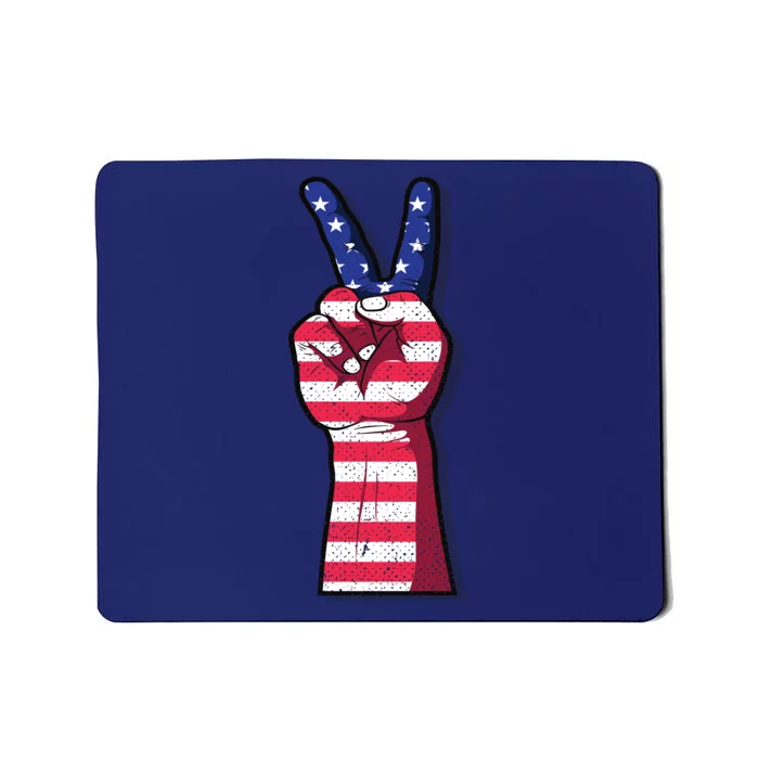 Vintage USA Peace Sign Mousepad