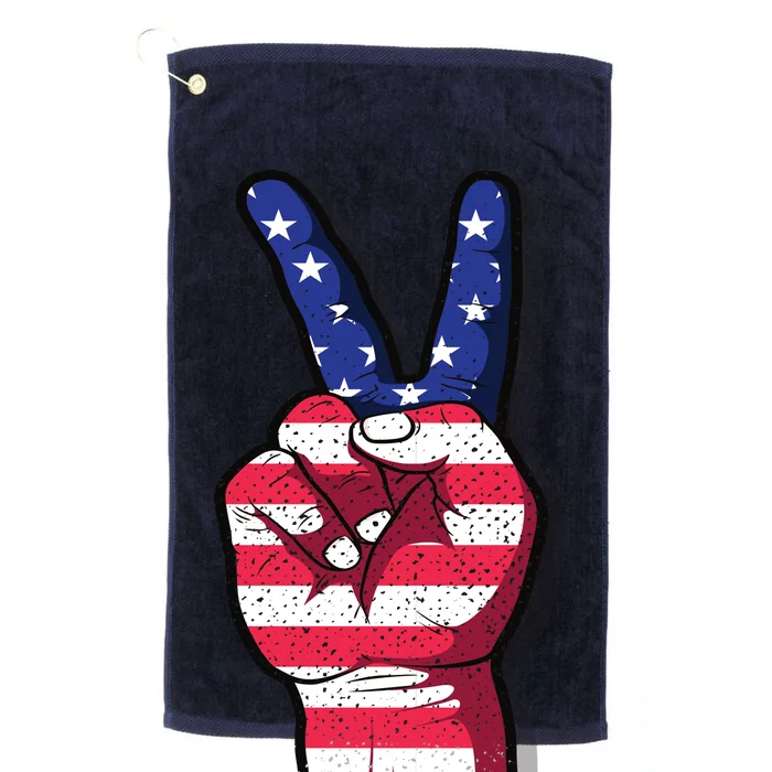 Vintage USA Peace Sign Platinum Collection Golf Towel