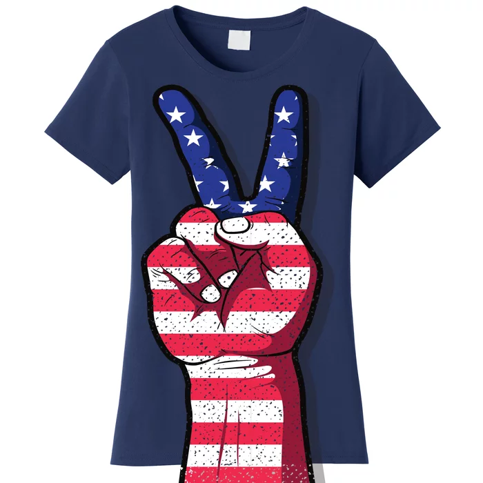 Vintage USA Peace Sign Women's T-Shirt