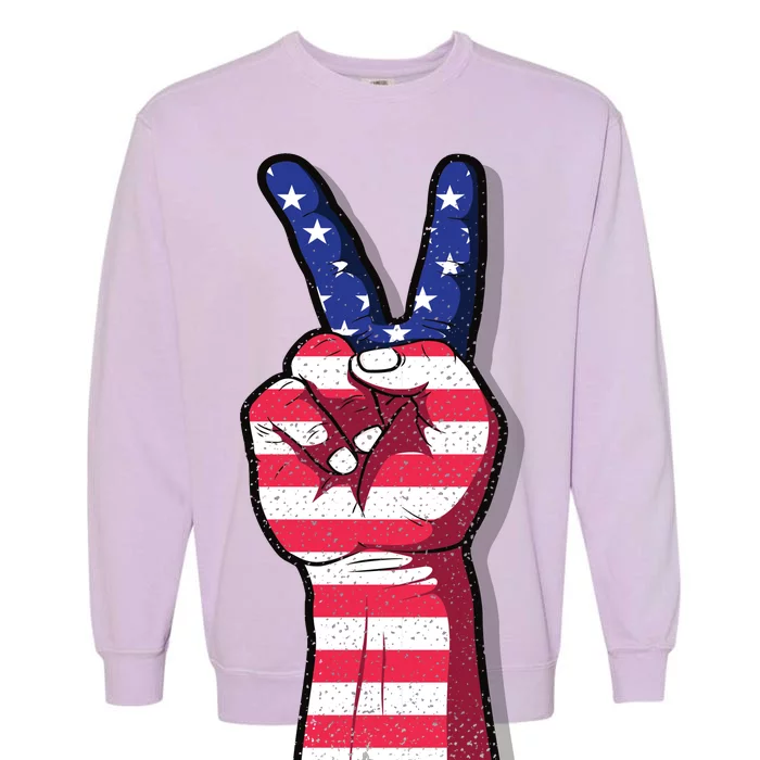 Vintage USA Peace Sign Garment-Dyed Sweatshirt