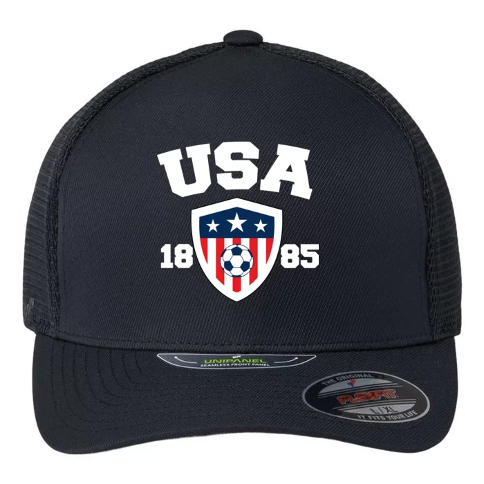 Vintage USA Soccer 1885 Flexfit Unipanel Trucker Cap