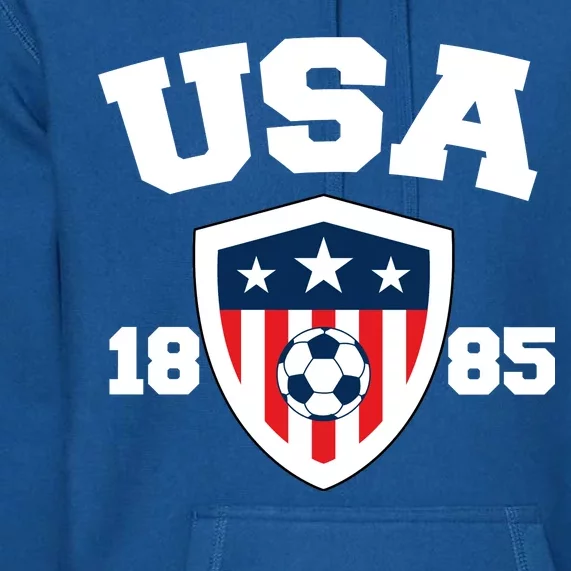 Vintage USA Soccer 1885 Premium Hoodie