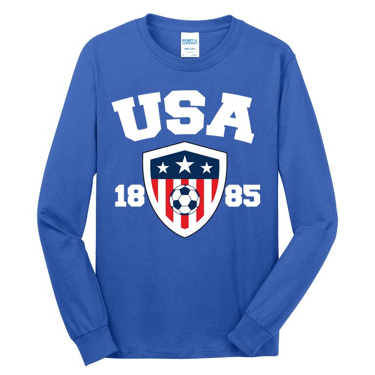 Vintage USA Soccer 1885 Tall Long Sleeve T-Shirt