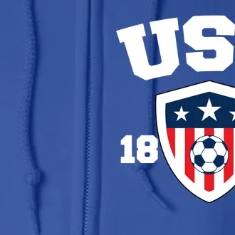 Vintage USA Soccer 1885 Full Zip Hoodie