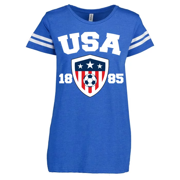 Vintage USA Soccer 1885 Enza Ladies Jersey Football T-Shirt