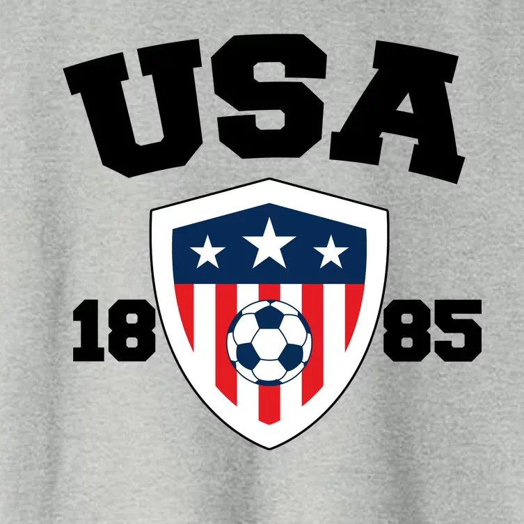 Vintage USA Soccer 1885 Women's Crop Top Tee