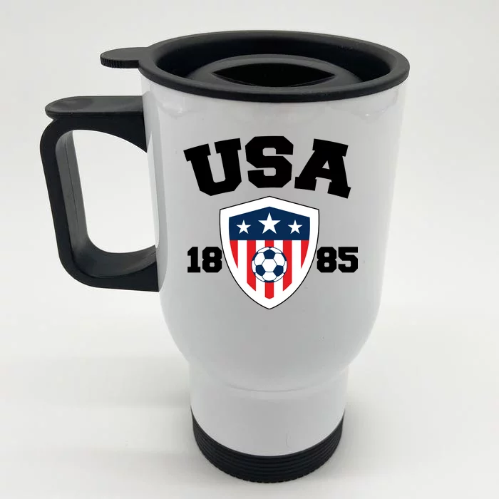 Vintage USA Soccer 1885 Front & Back Stainless Steel Travel Mug