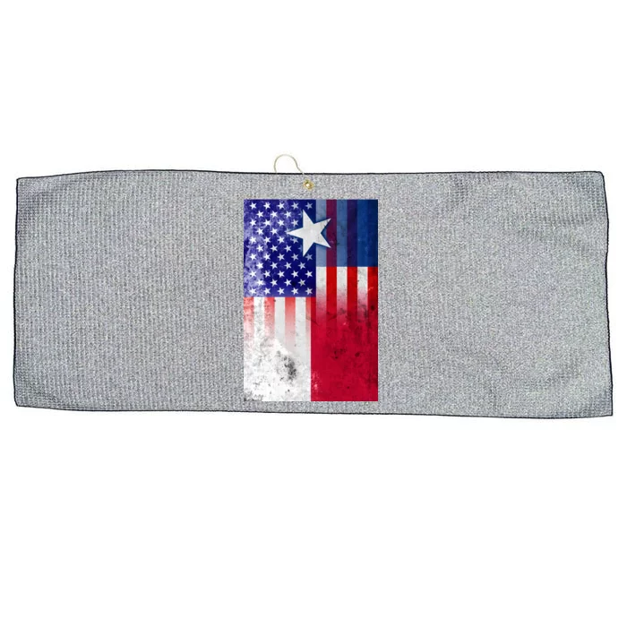 Vintage USA Texas American Flag Large Microfiber Waffle Golf Towel