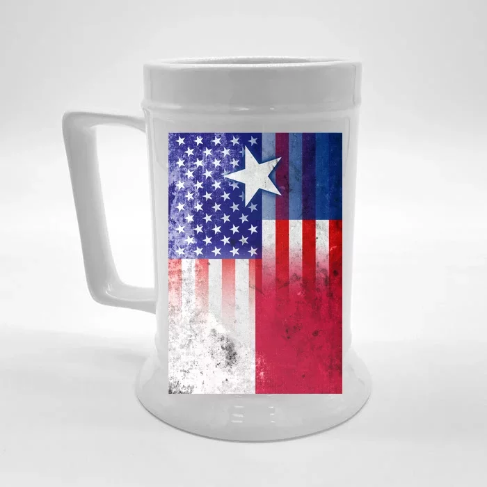 Vintage USA Texas American Flag Front & Back Beer Stein