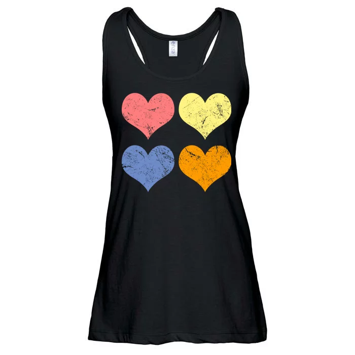 Vintage Valentine Day Hearts Ladies Essential Flowy Tank