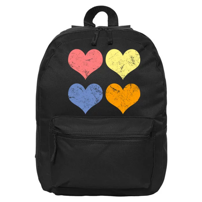 Vintage Valentine Day Hearts 16 in Basic Backpack