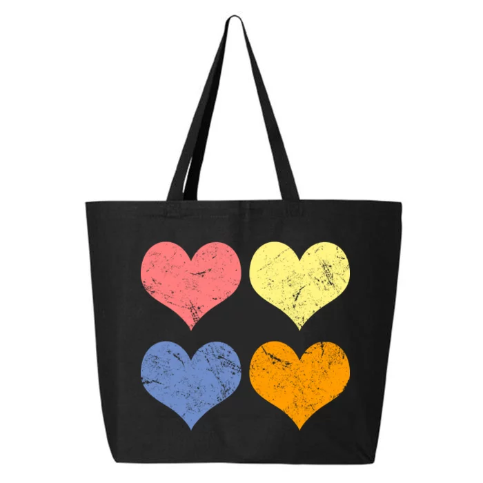 Vintage Valentine Day Hearts 25L Jumbo Tote