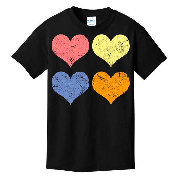 Vintage Valentine Day Hearts Kids T-Shirt