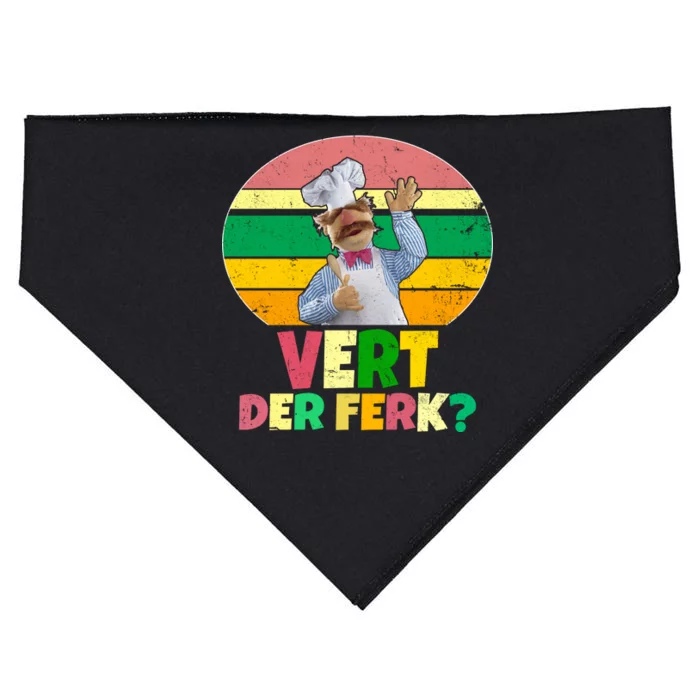 Vintage Vert Der Ferk Retro Swedish Chef USA-Made Doggie Bandana