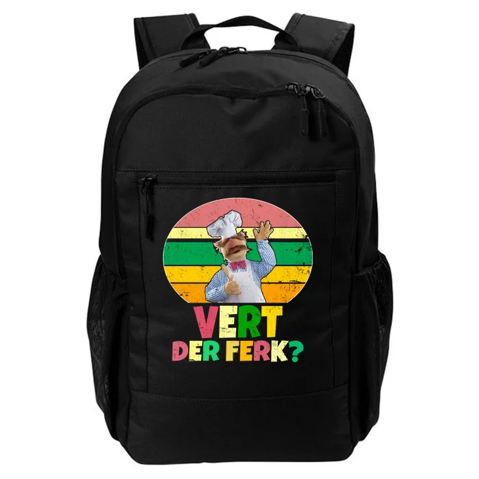 Vintage Vert Der Ferk Retro Swedish Chef Daily Commute Backpack