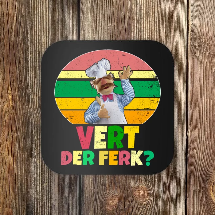 Vintage Vert Der Ferk Retro Swedish Chef Coaster