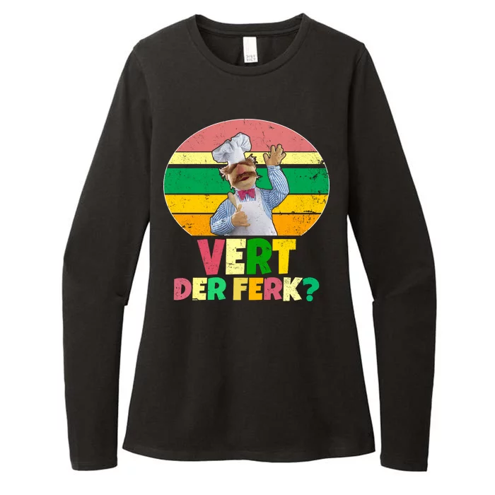 Vintage Vert Der Ferk Retro Swedish Chef Womens CVC Long Sleeve Shirt