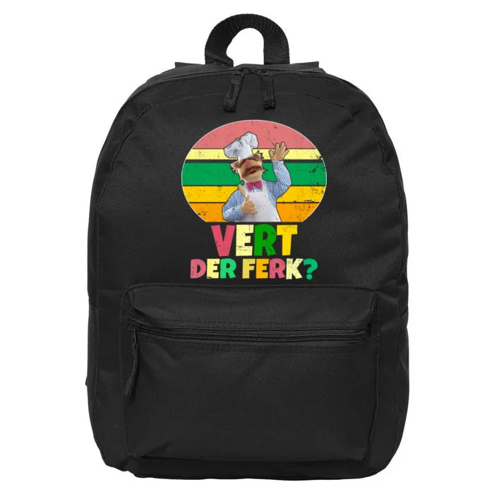 Vintage Vert Der Ferk Retro Swedish Chef 16 in Basic Backpack