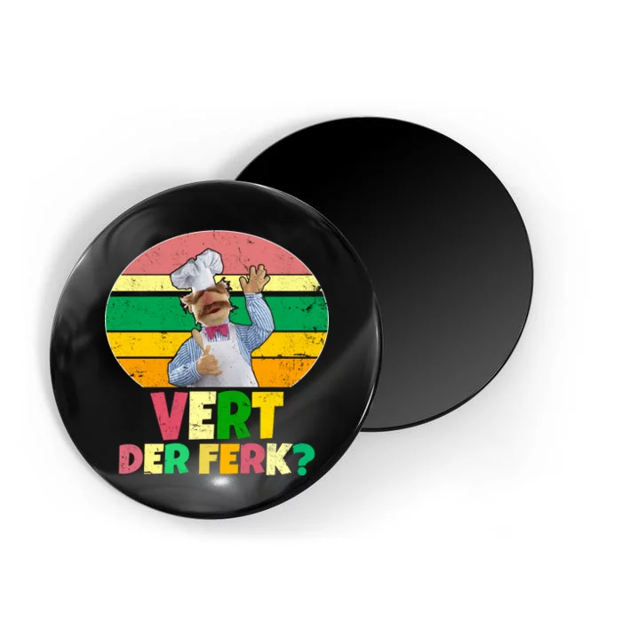 Vintage Vert Der Ferk Retro Swedish Chef Magnet