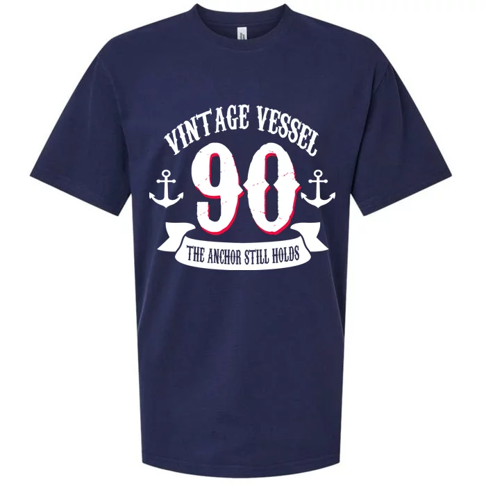 Vintage Vessel 90th Birthday The Anchor Still Holds Sueded Cloud Jersey T-Shirt