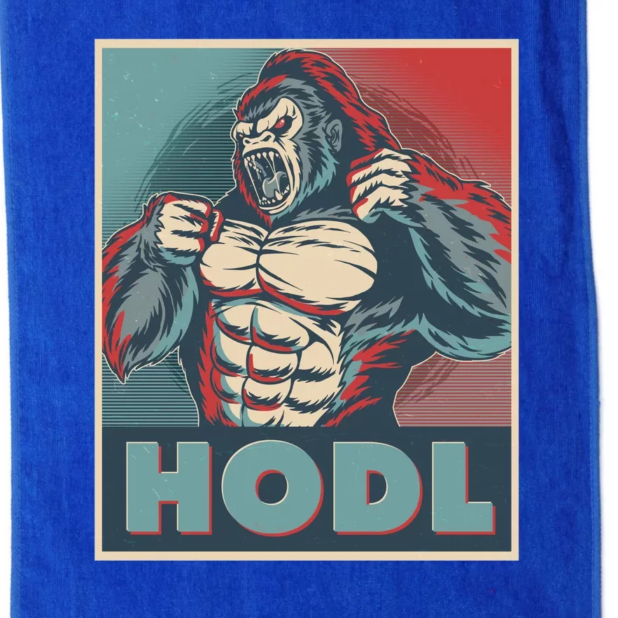 Vintage Vote HODL Crypto Currency Gorilla Ape Platinum Collection Golf Towel