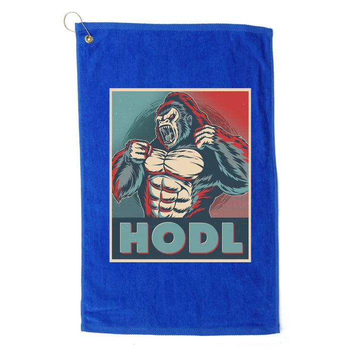 Vintage Vote HODL Crypto Currency Gorilla Ape Platinum Collection Golf Towel