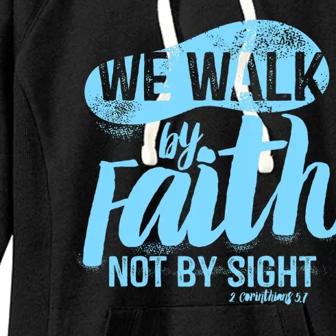 Vintage Walk By Faith Not By Sight Women's Fleece Hoodie