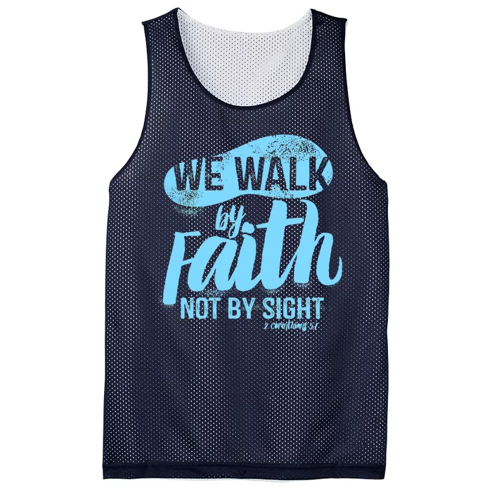 Vintage Walk By Faith Not By Sight Mesh Reversible Basketball Jersey Tank