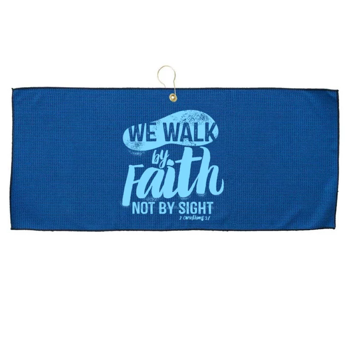 Vintage Walk By Faith Not By Sight Large Microfiber Waffle Golf Towel