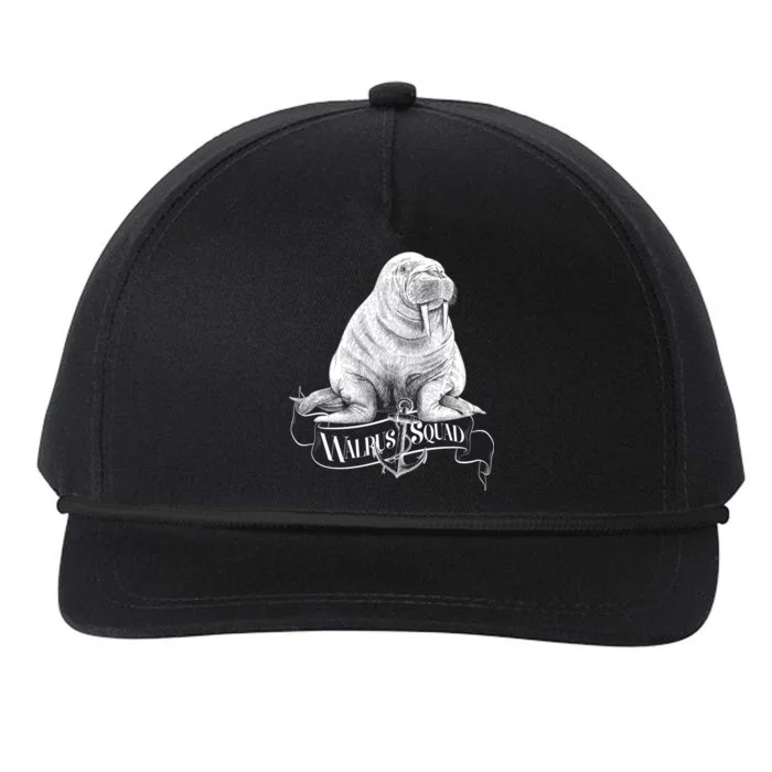 Vintage Walrus Squad Snapback Five-Panel Rope Hat