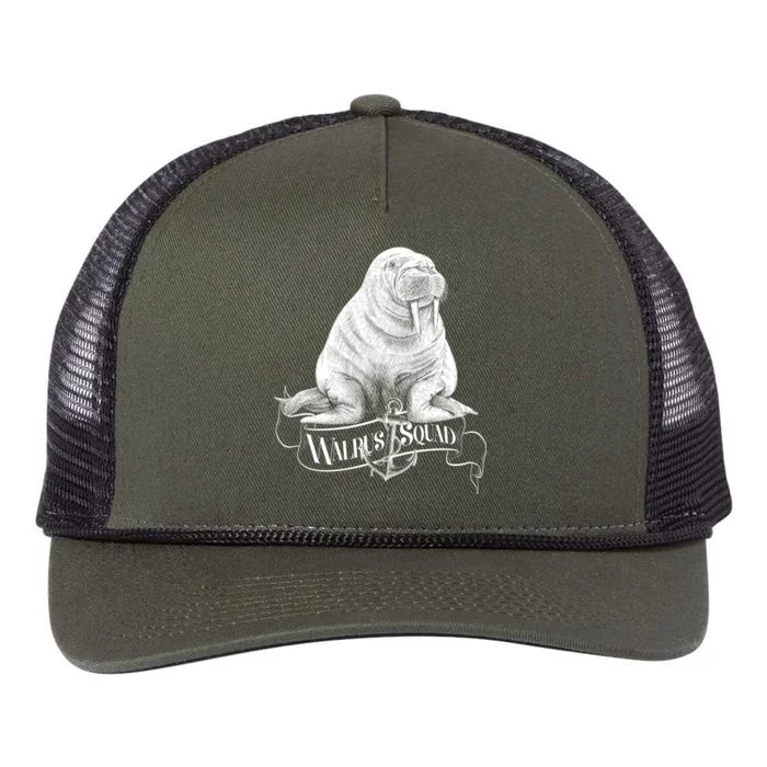 Vintage Walrus Squad Retro Rope Trucker Hat Cap