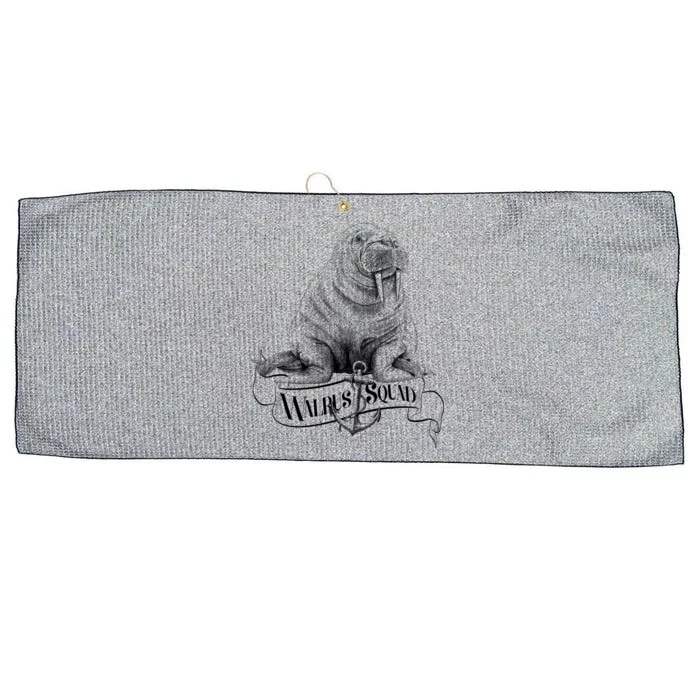 Vintage Walrus Squad Large Microfiber Waffle Golf Towel