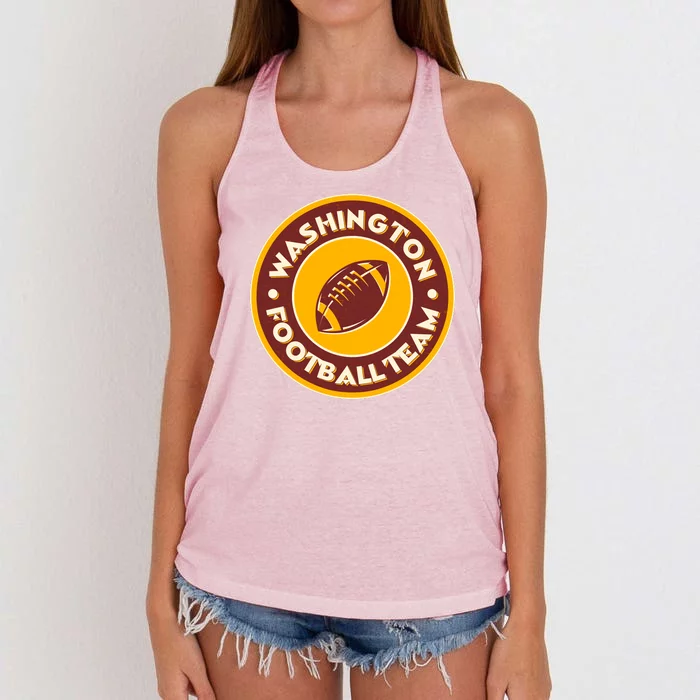 Vintage Washington Football Team Logo Emblem Women's Knotted Racerback Tank