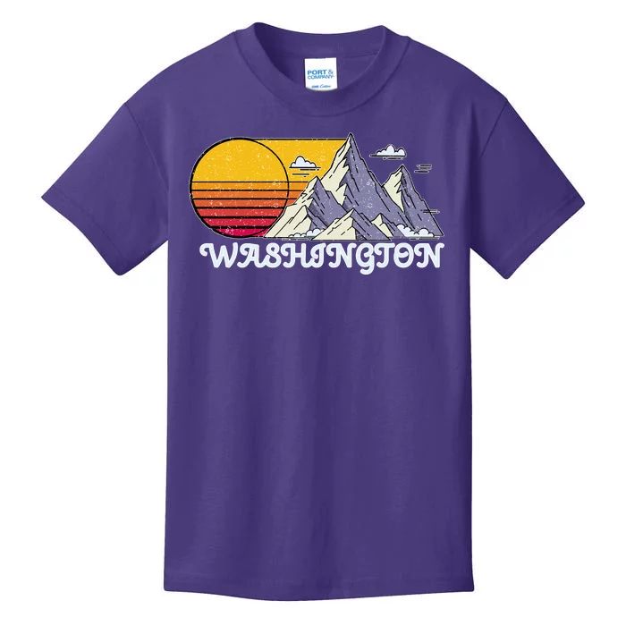 Vintage Washington State Retro Kids T-Shirt