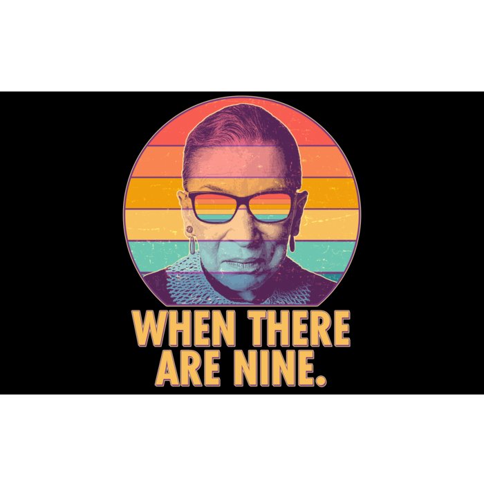 Vintage When There Are Nine Ruth Bader Ginsburg Tribute Bumper Sticker