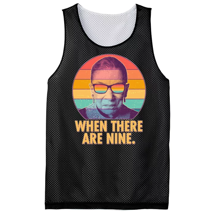 Vintage When There Are Nine Ruth Bader Ginsburg Tribute Mesh Reversible Basketball Jersey Tank