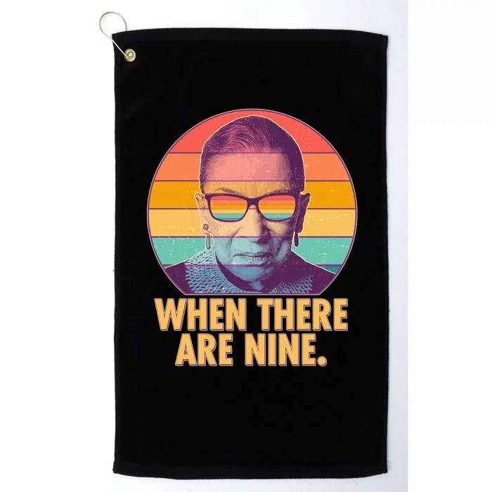 Vintage When There Are Nine Ruth Bader Ginsburg Tribute Platinum Collection Golf Towel