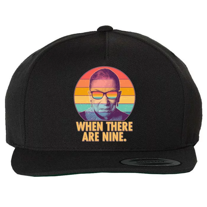 Vintage When There Are Nine Ruth Bader Ginsburg Tribute Wool Snapback Cap