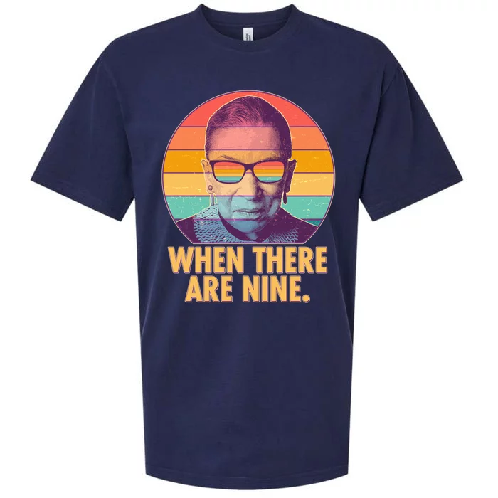 Vintage When There Are Nine Ruth Bader Ginsburg Tribute Sueded Cloud Jersey T-Shirt