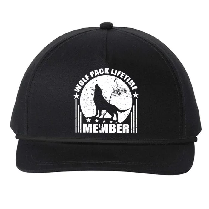 Vintage Wolf Pack Lifetime Member Snapback Five-Panel Rope Hat