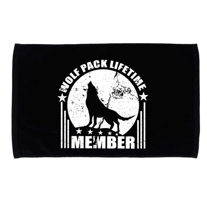 Vintage Wolf Pack Lifetime Member Microfiber Hand Towel