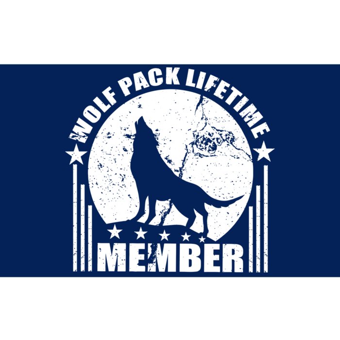 Vintage Wolf Pack Lifetime Member Bumper Sticker