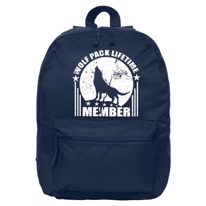 Vintage Wolf Pack Lifetime Member 16 in Basic Backpack