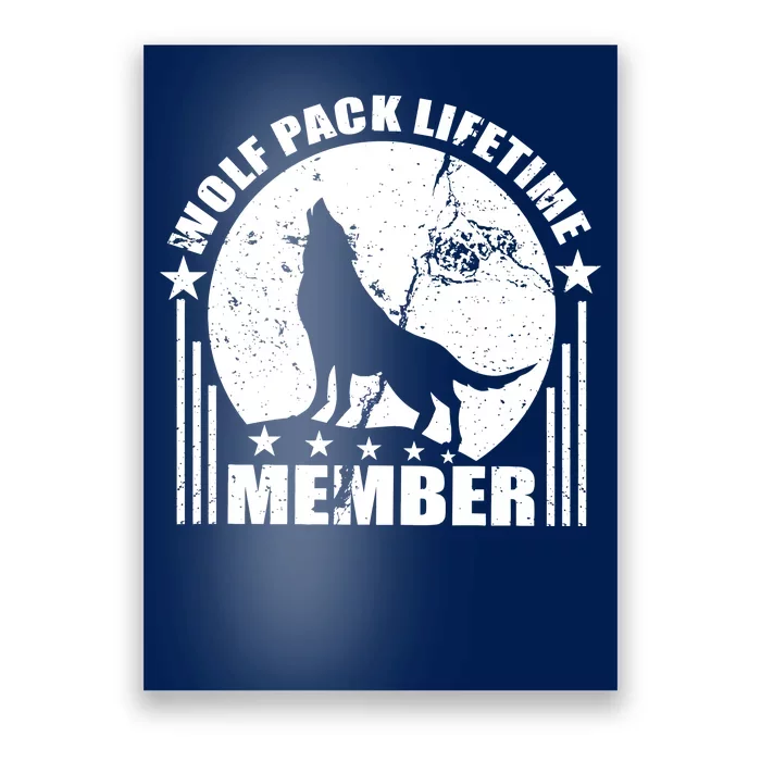 Vintage Wolf Pack Lifetime Member Poster